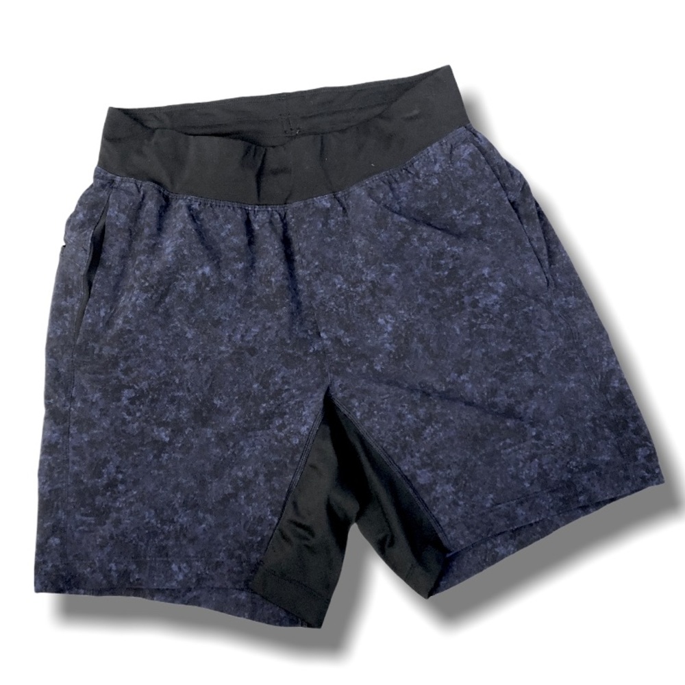 Lululemon Men’s Pace Breaker Shorts Space Dye Blue